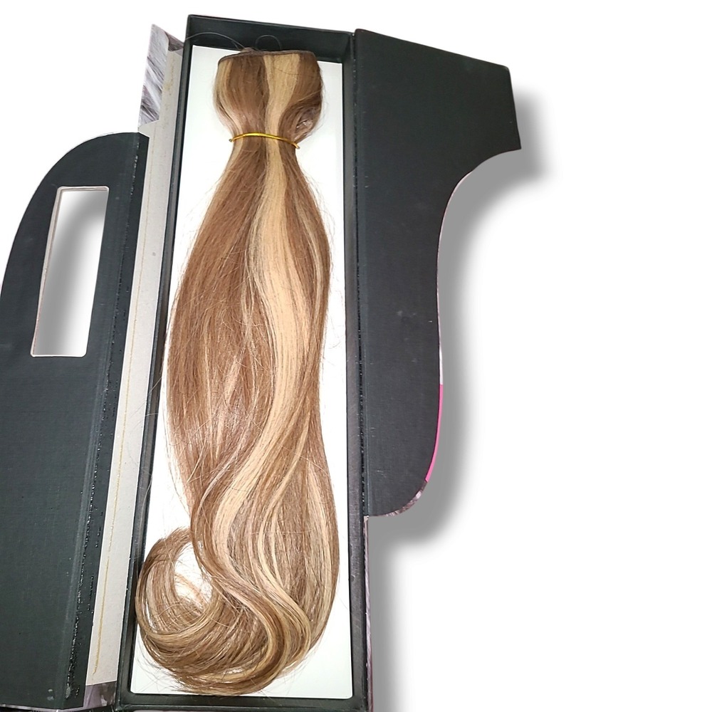 SHE Flip N Go By Shilo Halo Hair Extension #8/24 Highlight Brown Blonde 16"-18"